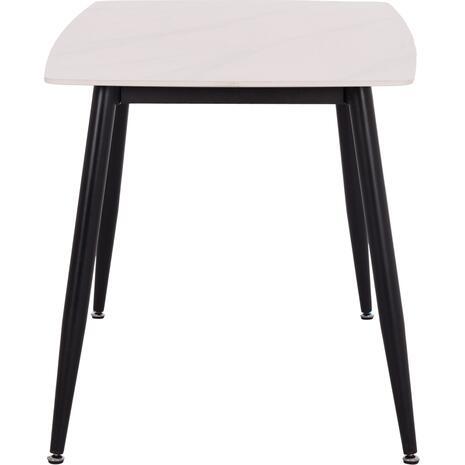 ΤΡΑΠΕΖΙ RAVEN HM9854.01 ΚΕΡΑΜΙΚΟ TOP ΜΑΤ ΛΕΥΚΟ ΜΑΡΜΑΡΟ-ΜΑΥΡΟ ΜΕΤΑΛΛΟ 120x70x73Υεκ.