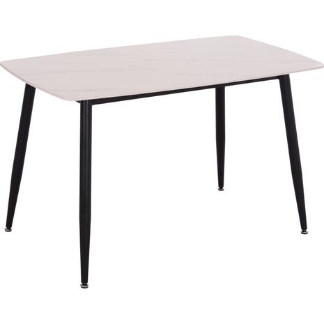ΤΡΑΠΕΖΙ RAVEN HM9854.01 ΚΕΡΑΜΙΚΟ TOP ΜΑΤ ΛΕΥΚΟ ΜΑΡΜΑΡΟ-ΜΑΥΡΟ ΜΕΤΑΛΛΟ 120x70x73Υεκ.