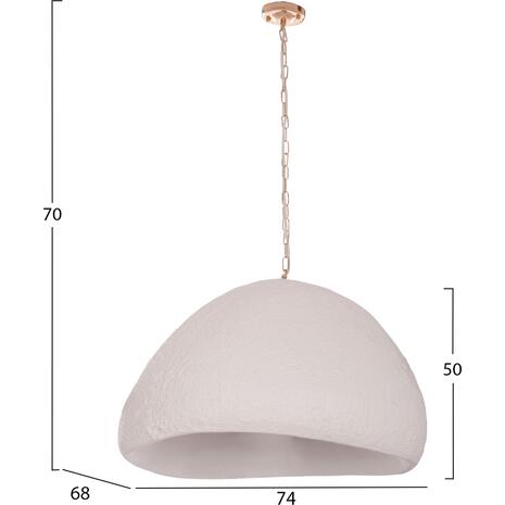 ΦΩΤΙΣΤΙΚΟ ΟΡΟΦΗΣ ΚΡΕΜΑΣΤΟ JAYLEN HM4703.02XL FIBER CEMENT ΛΕΥΚΟ 74x68x50-70Υεκ.