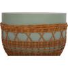 ΤΡΑΠΕΖΙ ΣΑΛΟΝΙΟΥ VILHENA HM18165 FIBER CEMENT ΠΡΑΣΙΝΟ-RATTAN ΦΥΣΙΚΟ Φ56x47Υεκ.