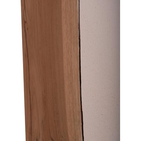ΒΟΗΘΗΤΙΚΟ ΤΡΑΠΕΖΙ LEIA HM18163.02 FIBER CEMENT ΛΕΥΚΟ-ΞΥΛΟ TEAK 32.5x32.5x46Υεκ.