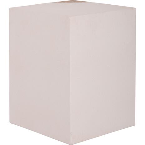 ΒΟΗΘΗΤΙΚΟ ΤΡΑΠΕΖΙ LEIA HM18163.02 FIBER CEMENT ΛΕΥΚΟ-ΞΥΛΟ TEAK 32.5x32.5x46Υεκ.