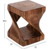 ΣΚΑΜΠΟ GEBO HM9754.11 ΤΕΤΡΑΓΩΝΟ--ΞΥΛΟ SUAR ΣΕ ΚΑΡΥΔΙ 35x35x46.5Yεκ.