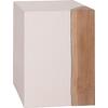 ΒΟΗΘΗΤΙΚΟ ΤΡΑΠΕΖΙ LEIA HM18163.02 FIBER CEMENT ΛΕΥΚΟ-ΞΥΛΟ TEAK 32.5x32.5x46Υεκ.
