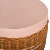 ΒΟΗΘΗΤΙΚΟ ΤΡΑΠΕΖΙ VILHENA HM18166 FIBER CEMENT ΡΟΖ-RATTAN ΦΥΣΙΚΟ Φ44.5x45Υεκ.