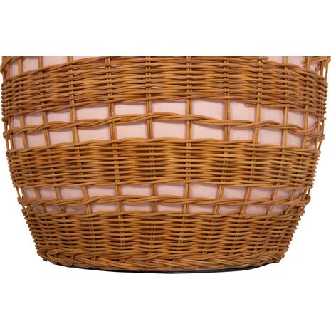 ΒΟΗΘΗΤΙΚΟ ΤΡΑΠΕΖΙ VILHENA HM18166 FIBER CEMENT ΡΟΖ-RATTAN ΦΥΣΙΚΟ Φ44.5x45Υεκ.