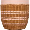 ΒΟΗΘΗΤΙΚΟ ΤΡΑΠΕΖΙ VILHENA HM18166 FIBER CEMENT ΡΟΖ-RATTAN ΦΥΣΙΚΟ Φ44.5x45Υεκ.