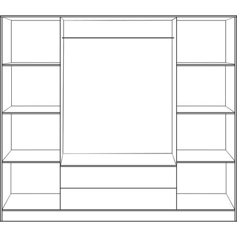 ΝΤΟΥΛΑΠΑ 4ΦΥΛΛΗ ΜΕ 2 ΣΥΡΤΑΡΙΑ AZALEA 200x55.5x180Υ εκ. HM353.01 ZEBRANO