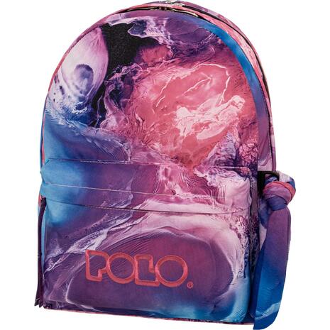 Tσάντα πλάτης 2+1 θέσεων Polo Original Double Scarf Shapes Purple/Pink