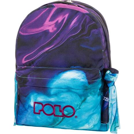 Τσάντα πλάτης 2+1 θέσεων Polo Original Double Scarf Shapes Purple/Cyan