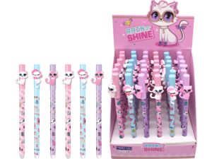 Στυλό Gel Metron Erasable Medium 0.7mm μπλε διάφορα σχέδια Rain or Shine Cats (Μπλε)