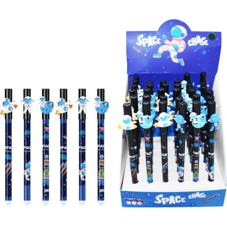 Στυλό Gel Metron Erasable Medium 0.7mm μπλε διάφορα σχέδια Space (Μπλε)