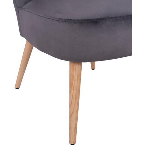 ΚΑΡΕΚΛΑ CARISSA ΒΕΛΟΥΔΟ ΓΚΡΙ HM8404.01 59Χ69Χ81Υ ΕΚ (Γκρι)