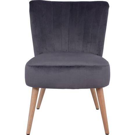 ΚΑΡΕΚΛΑ CARISSA ΒΕΛΟΥΔΟ ΓΚΡΙ HM8404.01 59Χ69Χ81Υ ΕΚ (Γκρι)