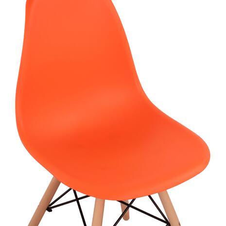 ΚΑΡΕΚΛΑ ΜΕ ΞΥΛΙΝΑ ΠΟΔΙΑ ΚΑΙ ΚΑΘΙΣΜΑ TWIST PP ΠΟΡΤΟΚΑΛΙ HM8460.06 46x50x82 εκ. (σετ 4 τεμαχίων) (Διάφορα χρώματα)