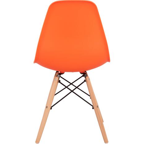 ΚΑΡΕΚΛΑ ΜΕ ΞΥΛΙΝΑ ΠΟΔΙΑ ΚΑΙ ΚΑΘΙΣΜΑ TWIST PP ΠΟΡΤΟΚΑΛΙ HM8460.06 46x50x82 εκ. (σετ 4 τεμαχίων) (Διάφορα χρώματα)