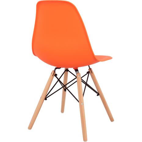 ΚΑΡΕΚΛΑ ΜΕ ΞΥΛΙΝΑ ΠΟΔΙΑ ΚΑΙ ΚΑΘΙΣΜΑ TWIST PP ΠΟΡΤΟΚΑΛΙ HM8460.06 46x50x82 εκ. (σετ 4 τεμαχίων) (Διάφορα χρώματα)