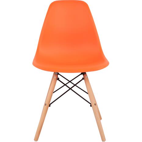 ΚΑΡΕΚΛΑ ΜΕ ΞΥΛΙΝΑ ΠΟΔΙΑ ΚΑΙ ΚΑΘΙΣΜΑ TWIST PP ΠΟΡΤΟΚΑΛΙ HM8460.06 46x50x82 εκ. (σετ 4 τεμαχίων) (Διάφορα χρώματα)