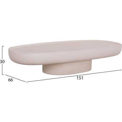 ΤΡΑΠΕΖΙ ΣΑΛΟΝΙΟΥ DESSY HM18153.02 FIBER CEMENT ΣΕ ΛΕΥΚΟ--151x66x30Υεκ.