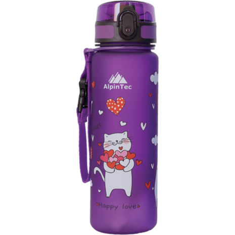 Παγούρι πλαστικό AlpinTec 500ml Purple/Cat
