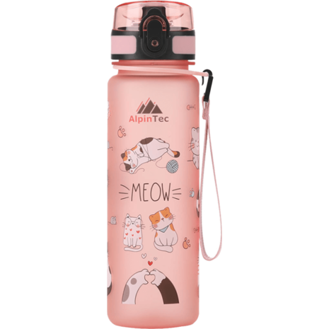 Παγούρι πλαστικό AlpinTec Mood 500ml Meow/Pink