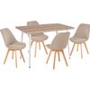 ΣΕΤ ΤΡΑΠΕΖΑΡΙΑΣ 5ΤΜΧ PALOMA HM10382 MDF TOP ΣΕ SONAMA--ΜΠΕΖ ΚΑΡΕΚΛΕΣ