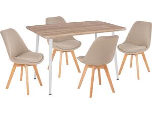 ΣΕΤ ΤΡΑΠΕΖΑΡΙΑΣ 5ΤΜΧ PALOMA HM10382 MDF TOP ΣΕ SONAMA--ΜΠΕΖ ΚΑΡΕΚΛΕΣ