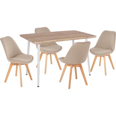 ΣΕΤ ΤΡΑΠΕΖΑΡΙΑΣ 5ΤΜΧ PALOMA HM10382 MDF TOP ΣΕ SONAMA--ΜΠΕΖ ΚΑΡΕΚΛΕΣ