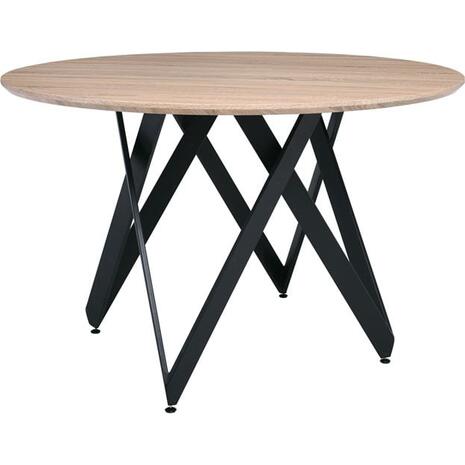 ROD Τραπέζι Τραπεζαρίας Κουζίνας, Μέταλλο Βαφή Μαύρο Sonoma (ΕΜ859)