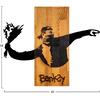 ΔΙΑΚΟΣΜΗΤΙΚΟ ΤΟΙΧΟΥ BANKSY HM4757-ΦΥΛΛΑ ΜΕΤΑΛΛΟΥ ΜΑΥΡΑ-ΞΥΛΟ 69x3(βάθος)x58Υεκ.