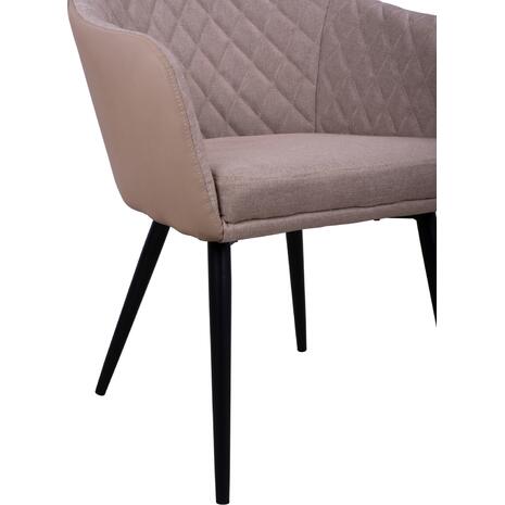 ΠΟΛΥΘΡΟΝΑΚΙ CHARLES HM8522.07 ΜΕ ΥΦΑΣΜΑ ΜΠΕΖ & PU ΜΠΕΖ 57x63x83Υ εκ. (σετ 2 τεμαχίων)