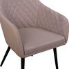 ΠΟΛΥΘΡΟΝΑΚΙ CHARLES HM8522.07 ΜΕ ΥΦΑΣΜΑ ΜΠΕΖ & PU ΜΠΕΖ 57x63x83Υ εκ. (σετ 2 τεμαχίων)