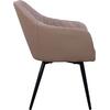 ΠΟΛΥΘΡΟΝΑΚΙ CHARLES HM8522.07 ΜΕ ΥΦΑΣΜΑ ΜΠΕΖ & PU ΜΠΕΖ 57x63x83Υ εκ. (σετ 2 τεμαχίων)