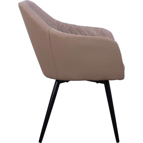 ΠΟΛΥΘΡΟΝΑΚΙ CHARLES HM8522.07 ΜΕ ΥΦΑΣΜΑ ΜΠΕΖ & PU ΜΠΕΖ 57x63x83Υ εκ. (σετ 2 τεμαχίων)