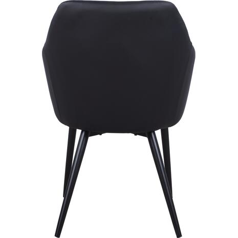 ΠΟΛΥΘΡΟΝΑΚΙ CHARLES HM8522.01 ΜΕ ΥΦΑΣΜΑ ΣΚΟΥΡΟ ΓΚΡΙ PU ΜΑΥΡΟ 57x63x83Υ εκ. (σετ 2 τεμαχίων)