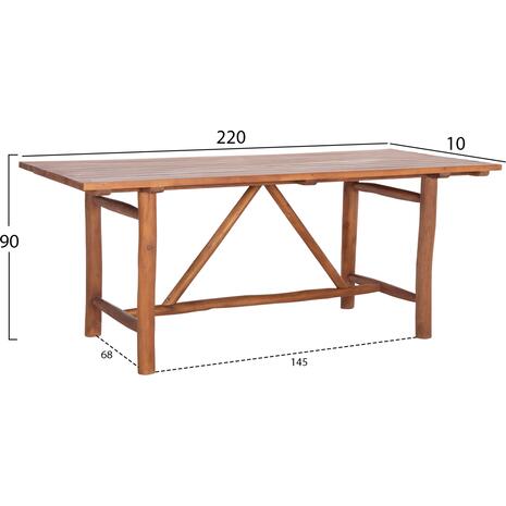 ΤΡΑΠΕΖΙ GROOVE HM9390.01 ΑΠΟ ΞΥΛΟ ΜΑΣΙΦ ΤΕΑΚ 220X100X90Υεκ.