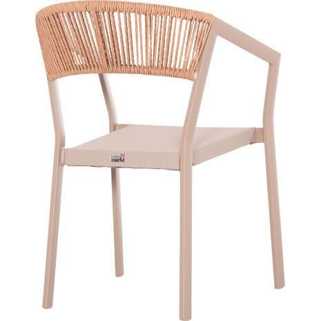 ΠΟΛΥΘΡΟΝΑ ΑΛΟΥΜΙΝΙΟΥ MIRI HM5891.03 ΣΑΜΠΑΝΙΖΕ ΣΚΕΛΕΤΟΣ&TEXTLINE- RATTAN 56x58x80.5Υ εκ.