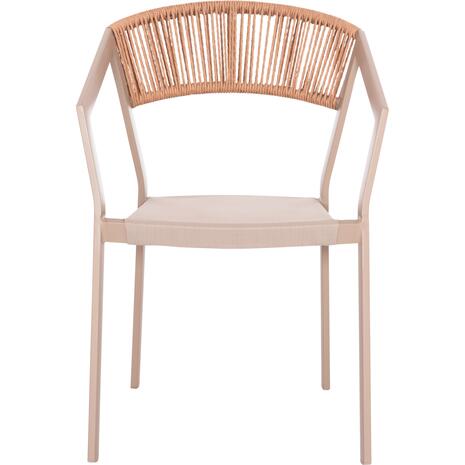 ΠΟΛΥΘΡΟΝΑ ΑΛΟΥΜΙΝΙΟΥ MIRI HM5891.03 ΣΑΜΠΑΝΙΖΕ ΣΚΕΛΕΤΟΣ&TEXTLINE- RATTAN 56x58x80.5Υ εκ.