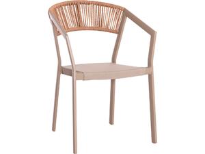 ΠΟΛΥΘΡΟΝΑ ΑΛΟΥΜΙΝΙΟΥ MIRI HM5891.03 ΣΑΜΠΑΝΙΖΕ ΣΚΕΛΕΤΟΣ&TEXTLINE- RATTAN 56x58x80.5Υ εκ.