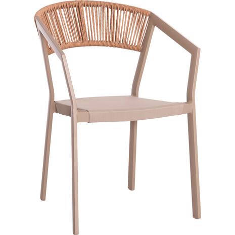 ΠΟΛΥΘΡΟΝΑ ΑΛΟΥΜΙΝΙΟΥ MIRI HM5891.03 ΣΑΜΠΑΝΙΖΕ ΣΚΕΛΕΤΟΣ&TEXTLINE- RATTAN 56x58x80.5Υ εκ.