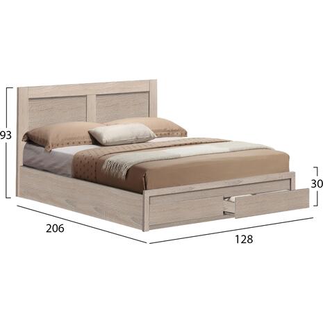 ΚΡΕΒΑΤΙ CAPRI HM665.02 ΜΕ 2 ΣΥΡΤΑΡΙΑ ΜΕΛΑΜΙΝΗ SONAMA ΓΙΑ ΣΤΡΩΜΑ 120x200εκ.