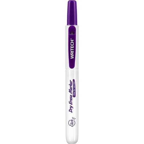 Μαρκαδόρος πίνακα με κουμπί Writech Retractable Dry Erase Marker 2mm W-709 Purple (Μωβ)