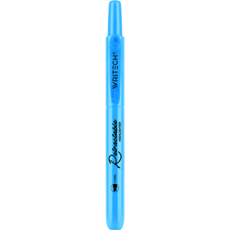 Μαρκαδόρος υπογράμμισης με κουμπί Writech Retractable Highlighter W-805N 1-4mm Neon Blue (Μπλε)