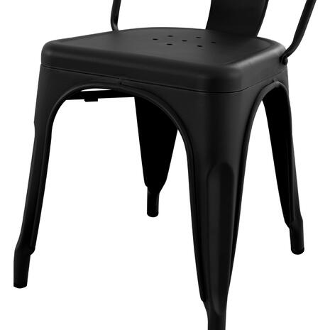 ΚΑΡΕΚΛΑ ΜΕΤΑΛΛΙΚΗ MELITA-PRO HM8641.42 ΜΑΥΡΟ ΜΑΤ 44x47x84.5Υεκ. (Μαύρο)