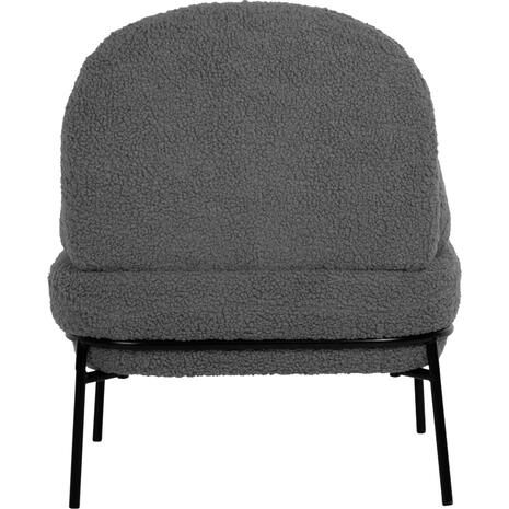 ΠΟΛΥΘΡΟΝΑ AGNES HM9525.21 ΓΚΡΙ ΜΠΟΥΚΛΕ-ΜΑΥΡΑ ΜΕΤΑΛΛΙΚΑ ΠΟΔΙΑ 74x71x83Υεκ. (Γκρι)