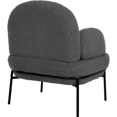 ΠΟΛΥΘΡΟΝΑ AGNES HM9525.21 ΓΚΡΙ ΜΠΟΥΚΛΕ-ΜΑΥΡΑ ΜΕΤΑΛΛΙΚΑ ΠΟΔΙΑ 74x71x83Υεκ. (Γκρι)