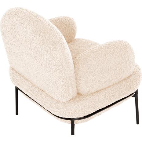 ΠΟΛΥΘΡΟΝΑ AGNES HM9525.23 ΛΕΥΚΟ ΜΠΟΥΚΛΕ-ΜΑΥΡΑ ΜΕΤΑΛΛΙΚΑ ΠΟΔΙΑ 74x71x83Υεκ. (Μαύρο)