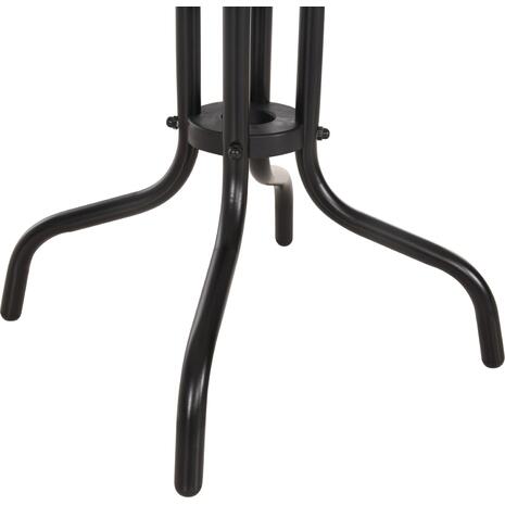 ΤΡΑΠΕΖΙ ΒΟΗΘΗΤΙΚΟ FIGO HM6067.03 ΜΕΤΑΛΛΙΚΟ ΜΑΥΡΟ-ΓΥΑΛΙΝΗ ΕΠΙΦΑΝΕΙΑ 45x45x51Yεκ