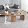 ΤΡΑΠΕΖΙ ΣΑΛΟΝΙΟΥ ΟΒΑΛ ALPER HM18327 MDF ΣΕ SONAMA ΧΡΩΜΑ 110x60x40Υεκ