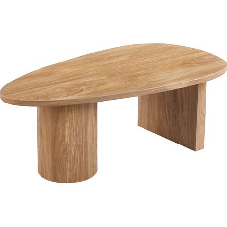 ΤΡΑΠΕΖΙ ΣΑΛΟΝΙΟΥ ΟΒΑΛ ALPER HM18327 MDF ΣΕ SONAMA ΧΡΩΜΑ 110x60x40Υεκ